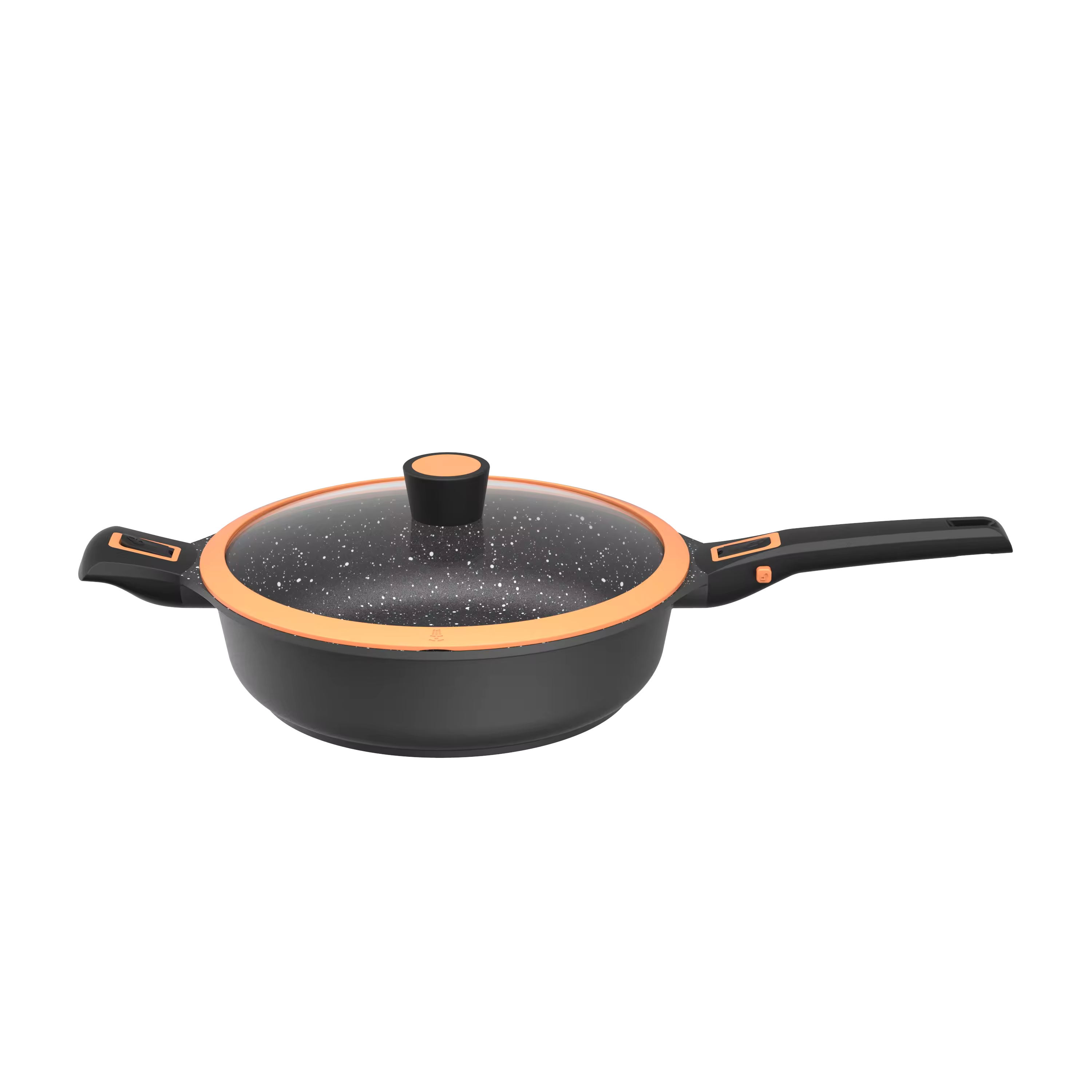 Leerpan aluminium sobadora de pota roti cast aluminium deep cake goreng mesin es krim AST double pan dengan penutup