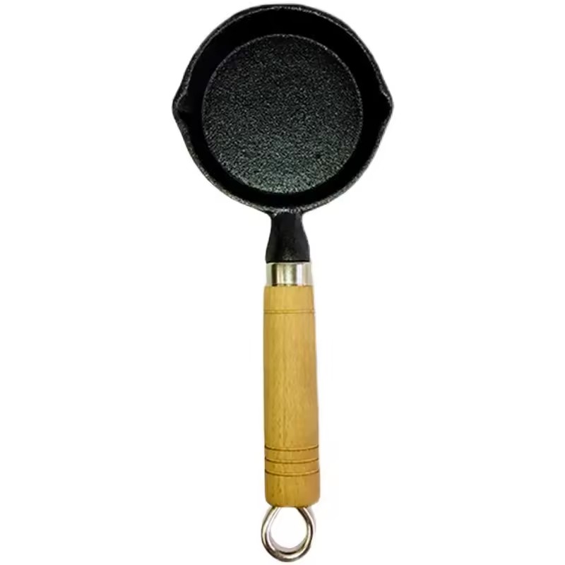 Sendok mie cipratan minyak hot pot mini besi cor panci besi kecil bernoda minyak masak