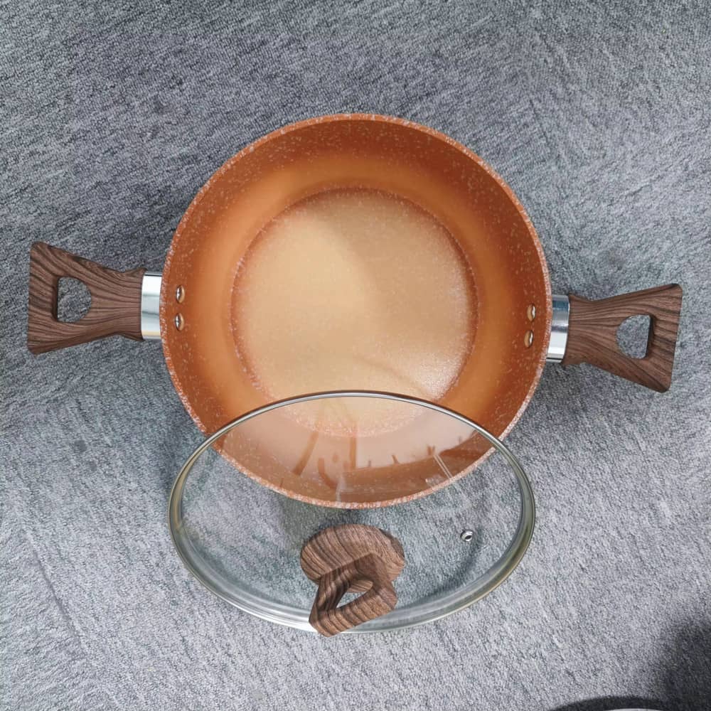 Panci casserole panci masak antilengket antilengket bawah induksi tidak beracun dengan sentuhan lembut