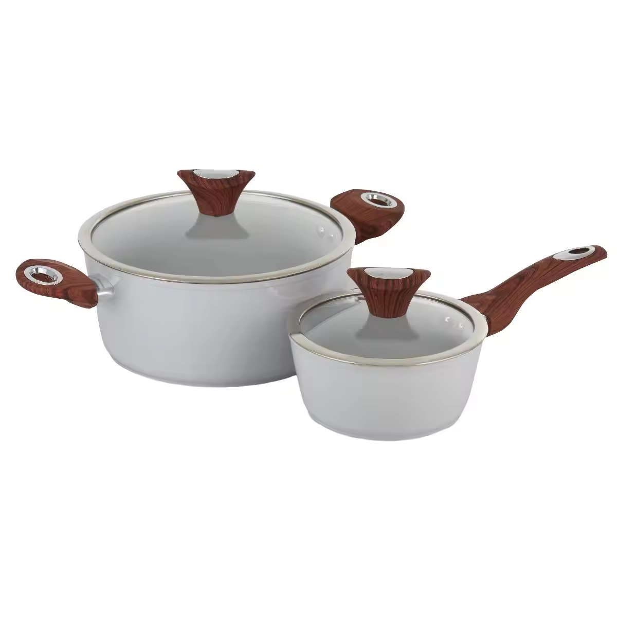 Dapur tahan lama logo custom serbaguna menggunakan casserole alumunium