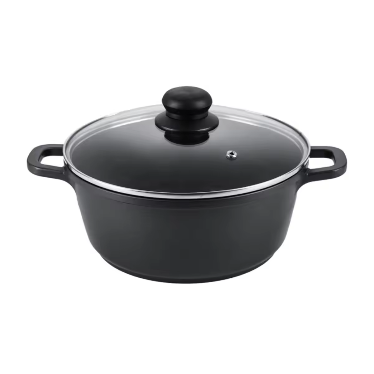 Logo kustom tahan lama non-stick lapisan keramik panci casserole aluminium sockpot dengan penutup