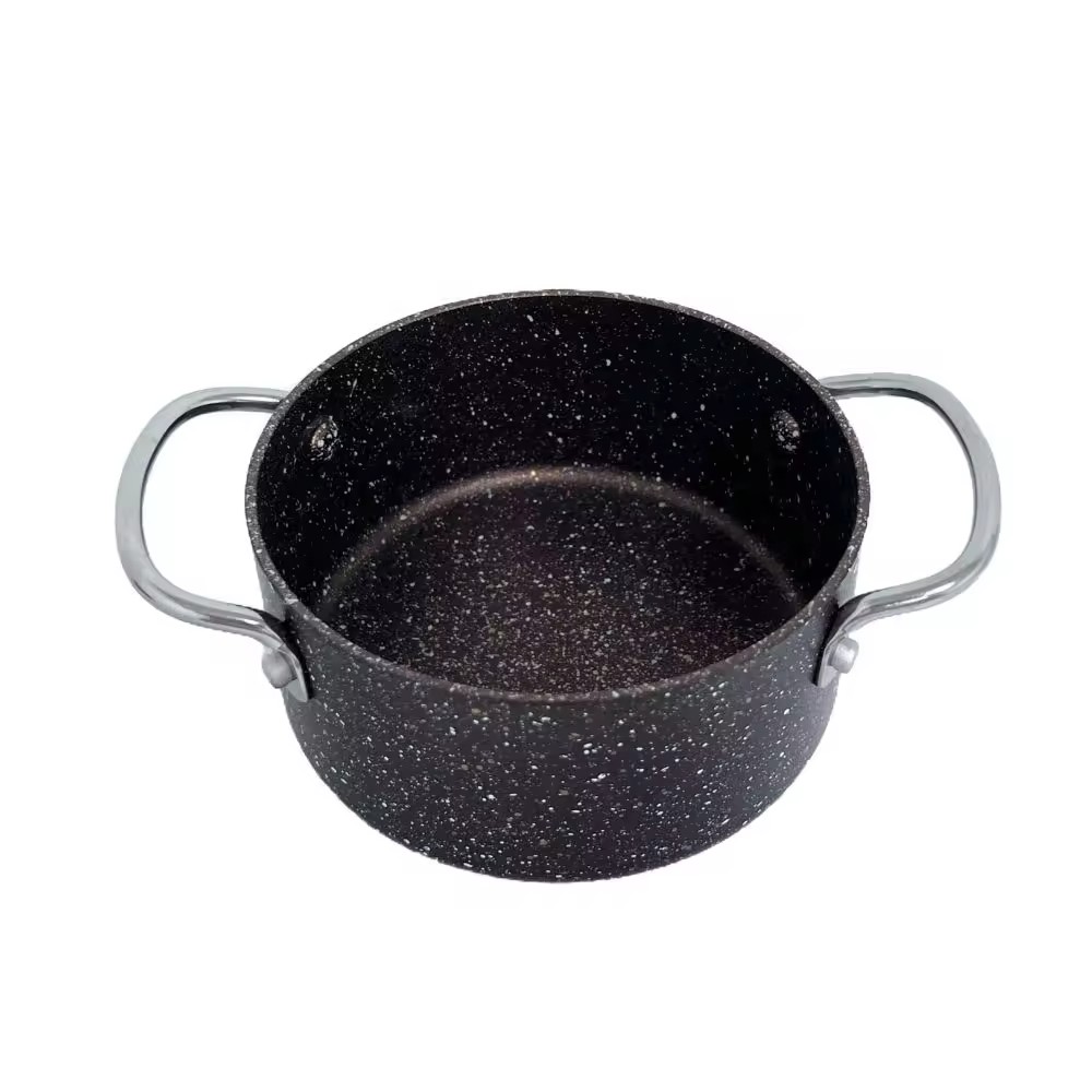 Set Peralatan Masak Panci Sup Kecil Serbaguna Panci Susu Dapur Aluminium Panci Susu Lapisan Granit Anti Lengket Tanpa Tutup