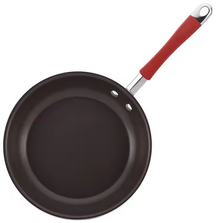 Peralatan Masak Aluminium Non Stick Fry Pan dengan pegangan lembut